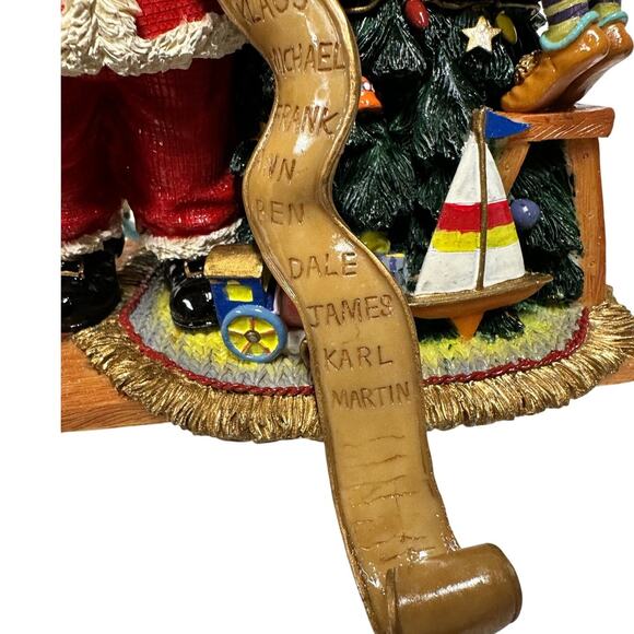 Fitz and Floyd Happy Holidays 2004 Santa Tree and Elf Stocking Holder-NEW in Box - Picture 7 of 12